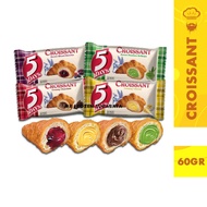 5 Days Croissant Roti Chese Mixed Berries/ Chocolate Srikaya/