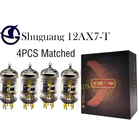 ShuGuang 12AX7-T 12AT7-T Vacuum Tube Gold Pin Replaces 6N4 12AT7 ECC81 12AX7 ECC83 Electron tube Amp