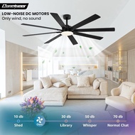 New

 72 inch Large Ceiling Fan with Lights and Remote Wood Grain Black Ceiling Fan