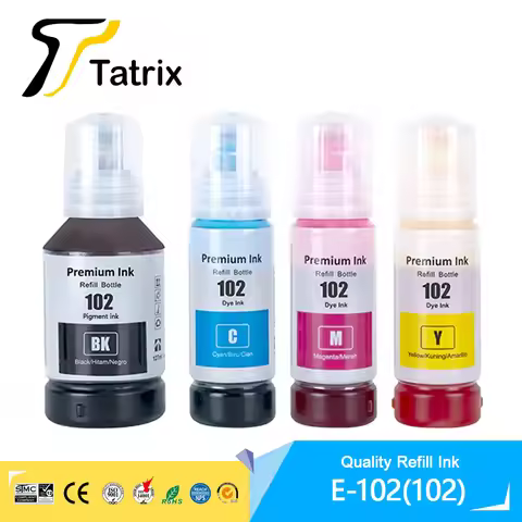 Tatrix Quality Refill Ink For 102 C13T03R140 For Epson EcoTank ET-2700/ET-2750/ET-2751/ET-2756/ET-28