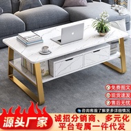 Living Room TV Cabinet Creative Bay Window Coffee Table Tea Table Combination Simple Marble Color Of