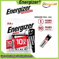 Energizer Max AA E91BP4  AAA E92BP4 Alkaline Battery 1.5V | Long Lasting Power 4 PCS Pack