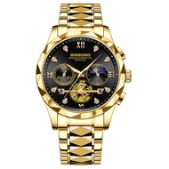 TRILLION ID Jam Tangan Pria Chronograph Aktif Stainless Steel Tahan Air BP02 Rantai -Jam Luxury Pria