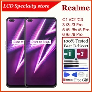 Original For Realme C1 C2 C3 3 3i 3 Pro 5 5i 5s 5 Pro 6 6i 6 Pro LCD Display Touch Screen Digitizer 