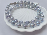 精品 天然海水珍珠 akoya 真多麻 大珍珠 項鏈