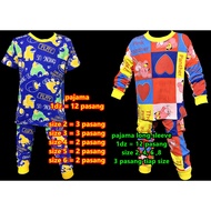 BORONG/WHOLESALE : BAJU TIDUR BUDAK SIZE 2-8, pink panther, among us