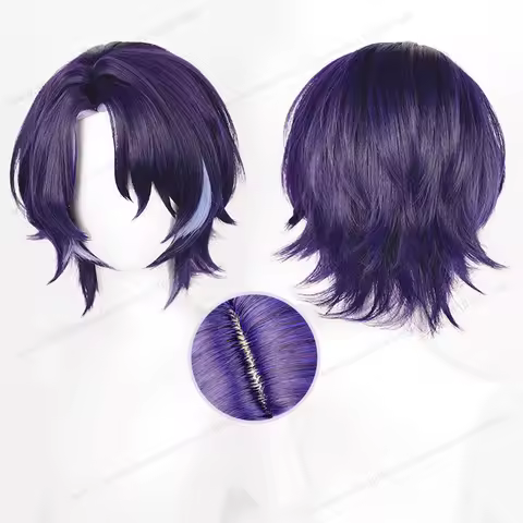 Honkai Star Rail Dr. Ratio Cosplay Wig 33cm Short Man Hair Anime HSR Cosplay Heat Resistant Syntheti