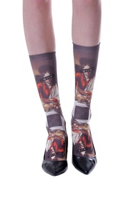 美國Fools Day印花絲襪 - 夜宴油畫
