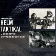 TAFFSPORT HELM TACTICAL AIRSOFT GUN PAINTBALL CS SWAT HELMET MICH2000 AIRSOFTGUN RESMI PERBAKIN HAND