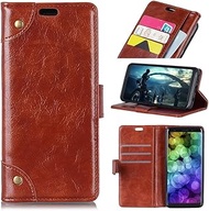 Miss flora Phone cases .Copper Buckle Nappa Texture Horizontal Flip Leather Case with Holder &amp; Card Slots &amp; Wallet For Huawei P20 Pro(Black) (Color : Brown)