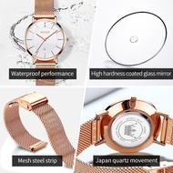 OLEVS Jam Tangan Couple Set Original Ultra Thin  Mesh Steel  Date Watches Casual Waterproof Couple W