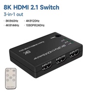 MOSHOU HDMI 2.1 Switch 8K 60Hz 4K 120Hz 2 in1 out 3 in 1 out 4 in 1 out Switcher Splitter for TV Xiaomi Xbox SeriesX PS5 Monitor