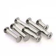 Nickel-Plated Female Female Rivet Booklet Butt Locking Screw Nut Set Binding Screw Female Female Buc