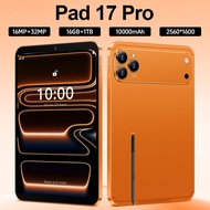Pad 17 Pro Global Version Android 10.1inch Smart Tablet PC Snapdragon8 GB 1TB Dual SIM HD Screen 5G