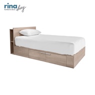 RINA HEY KAIZER/105 เตียง เตียงนอนขนาด 3.5 ฟุต Bed, size 3.5ft W110 x D220 x H90 cm – สี น้ำตาลอ่อน