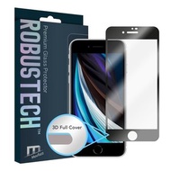 Movfazz - RobusTech iPhone SE (2020-2022) 3D曲面全屏玻璃優質屏幕保護貼 (前貼) - 黑色
