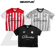 BOXY Form Jersey T-shirt Local Brand DEVOTUS Unisex - Mesh Jersey silk printed Mesh fabric