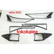 HITAM Toyota avanza 2022 veloz black matte headlamp cover and taillamp cover blacktivo car garnish p