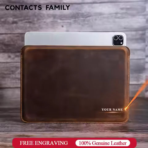 Cowhide Sleeve Cover for iPad Pro 11 Case iPad Air 3 4 Air 5 10.9 Case for iPad 7th 8th 9th 10th Gen