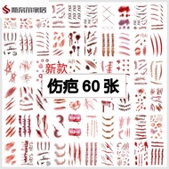 ▲ face sticker ▲ readystock tattoo sticker temporary tattoo halloween accessories Halloween tattoo s