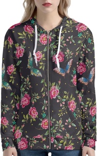 Irisjudy Sunflowers Women Hoodies for RunningHikingJogging ButterflyGalaxy Stars Print Zip up Sport 