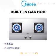 Midea Built-in Gas Hob - MGH-8216SS, stainless steel 2 burners LPG