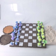 Portable Mushroom Chess Set - Fantasy Forest themed Rollable Chess Games Set