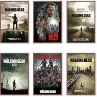Poster Siri TV The Walking Dead, Poster TWD untuk Hiasan Estetik Bilik, Set 6 Karya Seni Dinding unt