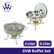 GVW Kenduri Set Chafing Dish Cater Bekas Makanan Tray Bertutup Buffet Set Buffet Warmer Buffet Stand