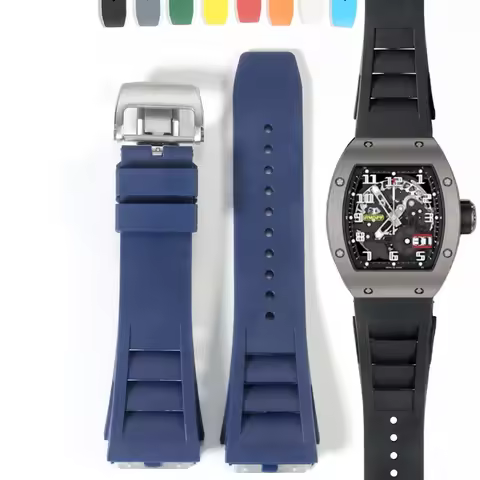 With 4/5 Stars Screwdriver High Quality Waterproof Soft Rubber Watch Strap for Richard Mille Silicon