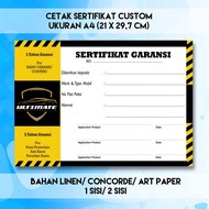 CETAK SERTIFIKAT/ PIAGAM UKURAN A4