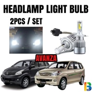 2PCS TOYOTA AVANZA HEADLAMP LIGHT BULB LED HID 6000k White Front Car Kereta Lampu Besar Kereta Spotlight H4