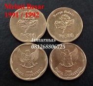 a Uang Kuno Koin Lama Rp 500 Melati Besar tahun 1991 / 1992