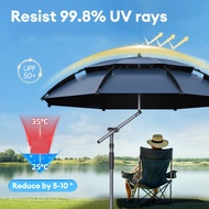 【WTHB】Big Fishing Umbrella Adjustable Payung Mancing Beach Rainproof Sun Shade Payung Besar Camping 