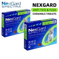 Nexgard Spectra for dog 3 Tablets/Box for dog chewable Anti Tick & Flea for dog