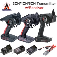 RC Transmitter and Receiver AUSTAR 2.4G 3CH 4CH 6CH Universal RC Controller and Receiver Kit for 1/1