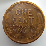 458 - koin Dollar Amerika one cent Gandum 1952