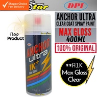 DPI ANCHOR ULTRA 1K + MAX GLOSS CLEAR COAT SPRAY CAN PAINT 400ML TIN CAT SEMBUR KILAT A1K HIGH GLOSS