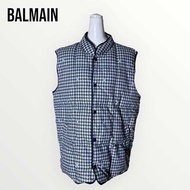 Balmain vest เสื้ิอกั๊กลายชิโนริสีน้ำเงิน