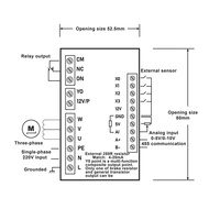 Frequency Converter 750W VFD Single Phase 220V Input 3 Phase 220V Output RS485 Inverter for Ac 3 Pha