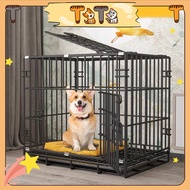 Ti Ti Dog Cage with Poop Tray Heavy Duty Pet Collapsible Cage Foldable Pet Cage Cat Cage For Dog