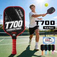 700 Carbon Fiber Pickleball Dayung | Tenis Sukan | Permukaan bertekstur 16mm | Jeruk Karbon Ungu Nag