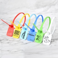100PCS Plastic Tamper Seals Serial Numbered Plastic Security Tags Disposable Zip Ties Waterproof Tru