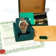 85%NEW二手ROLEX 40MM #6740056 16753 GMT MASTER 黃金朱古力啡古董表 #勞力士沙士圈 #香榭站正品