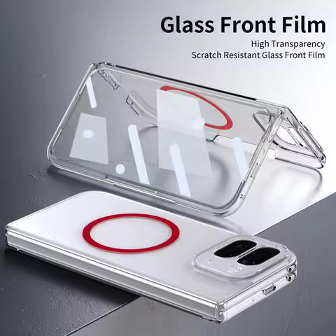 Metal Camera Edge Buttons Magnet Adsorption Tempered Glass Protect Case For Google Pixel 10 Pro Fold