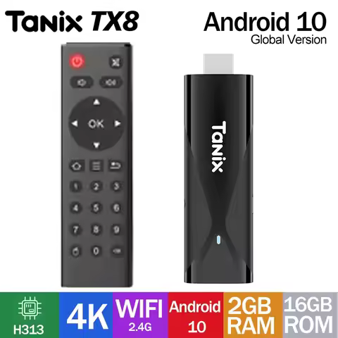 Tanix TX8 TVAllwinner H313 Stick Android 10.0 TV Stick BT 4K Wifi 2.4G Dual Wifi Media Player TV Sti