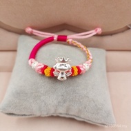 3D Bracelet Birthday Gift Angel 999 Transfer Bead Weaving Hard Handmade Children's Day Silver J5T7