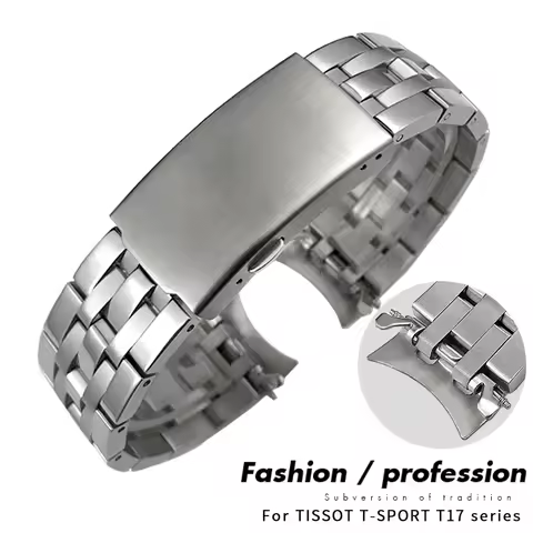 19mm 20mm Stainless Steel Curved End Watchband for Tissot T17 T114 Prc 200 T114.417 T055 T014 Bracel