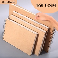 Sketchbook 8K 16K A4 A5 for Art Student 30 Sheets Quality Thick Paper Cowhide Cover Coil Book Art Su