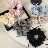 Women's Satin Ribbon Hair Tie - Korean Woman Hair Tie Satin Bow Pearl - Hair Band